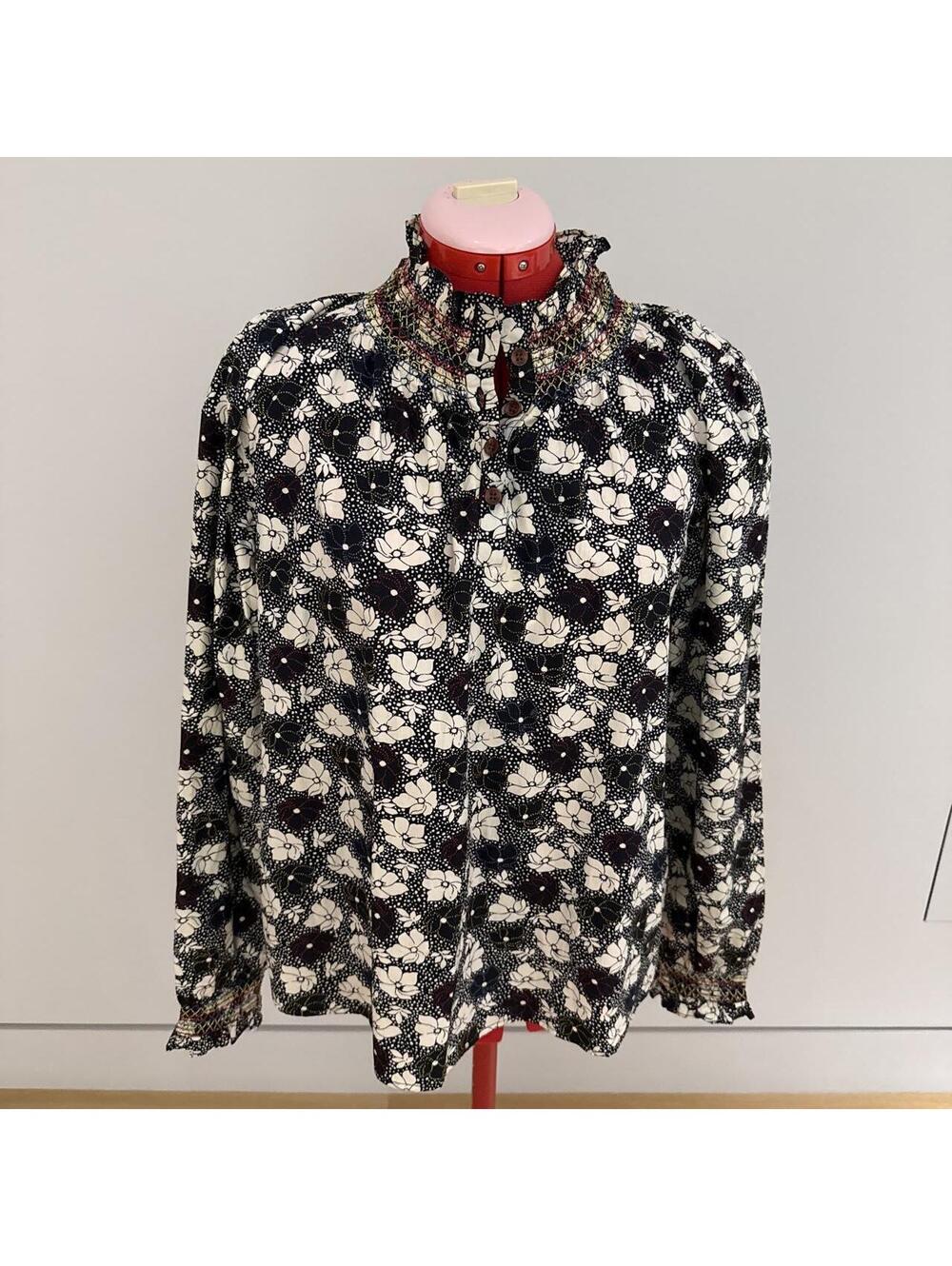 Women's Multi and Black Blouse